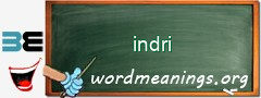 WordMeaning blackboard for indri